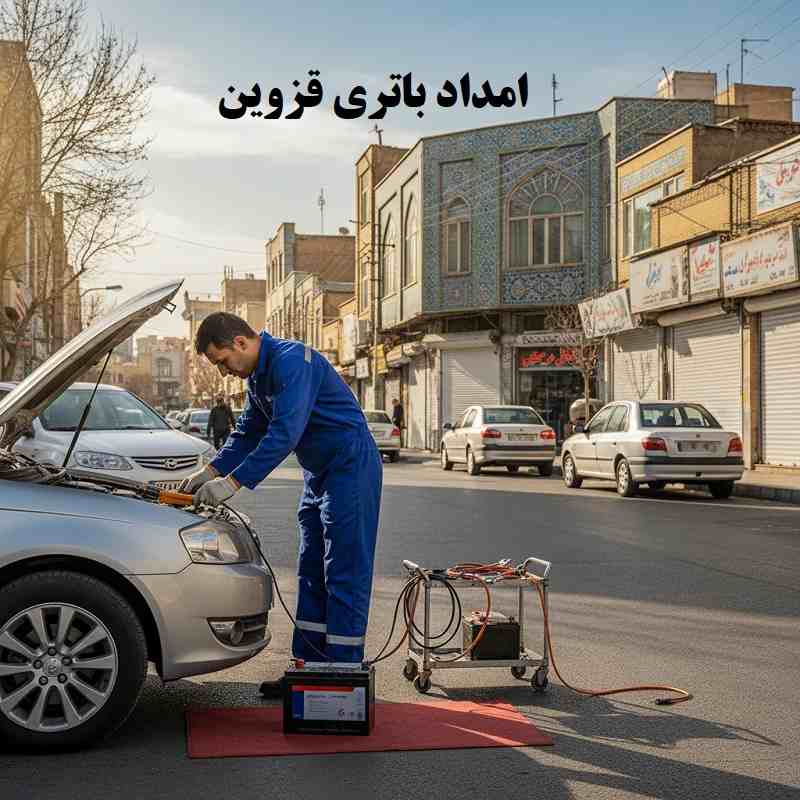شماره امداد باتری قزوین
